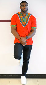 KAGISO Red Dashiki T-Shirt