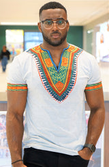 LANGA Grey Dashiki T-Shirt