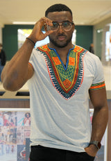 LANGA Grey Dashiki T-Shirt