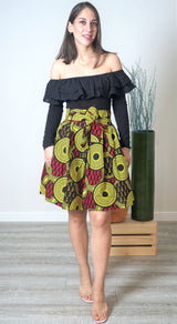AKEZA African Print Skirt