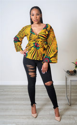 KEVA African Print Top