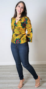 KEVA African Print Top