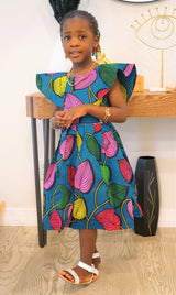 RIYA African Print Girl Dress  6- 12 yrs
