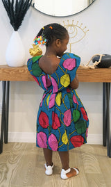 RIYA African Print Girl Dress  6- 12 yrs