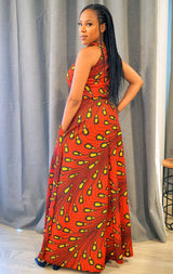 SUMA African Crop Top & Maxi Skirt