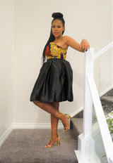 KEEYA African Print Midi Dress