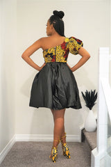 KEEYA African Print Midi Dress