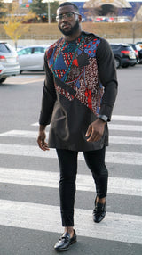 NALA  African Print Long Sleeve Shirt