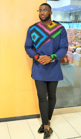 TIFE  African Print Long Sleeve Shirt