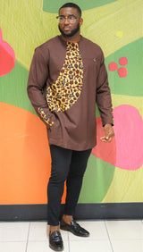 BAYI  African Print Long Sleeve Shirt