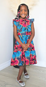 ADILA African Print Girl Dress  6- 12 yrs