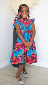 ADILA African Print Girl Dress  6- 12 yrs