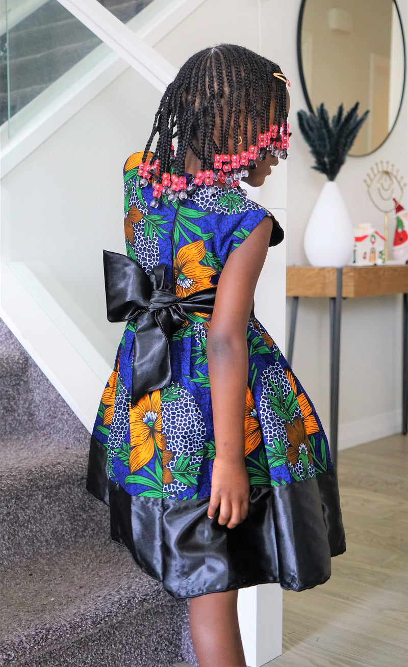 KAYA African Print Girl Dress  6- 12 yrs