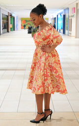 DJENEBA African print Midi Dress