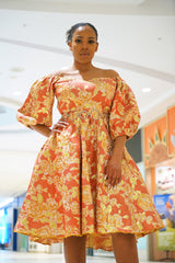 DJENEBA African print Midi Dress