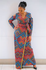 AYA African Print Maxi Dress
