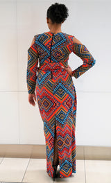 AYA African Print Maxi Dress