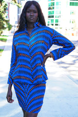 Ehi African print matching shirt & skirt