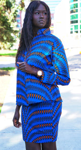 Ehi African print matching shirt & skirt