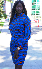 Ehi African print matching shirt & skirt