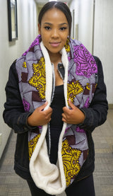 ADAMA African print wool scarf