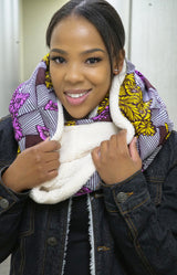 ADAMA African print wool scarf