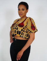 EJIRO African Print Crop Top
