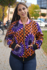 Fayola African Print Women Bomber Jacket