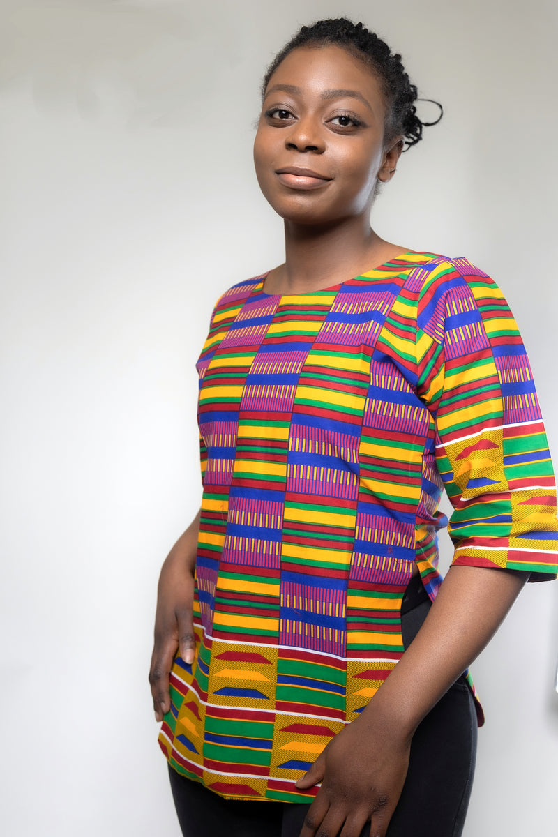 Africa Print Female Kente tops