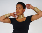 LATIFAH Gold Neck Choker with Hand Bracelets