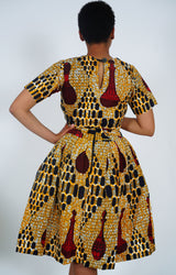 METE African Print Matching Crop Top and Skirt
