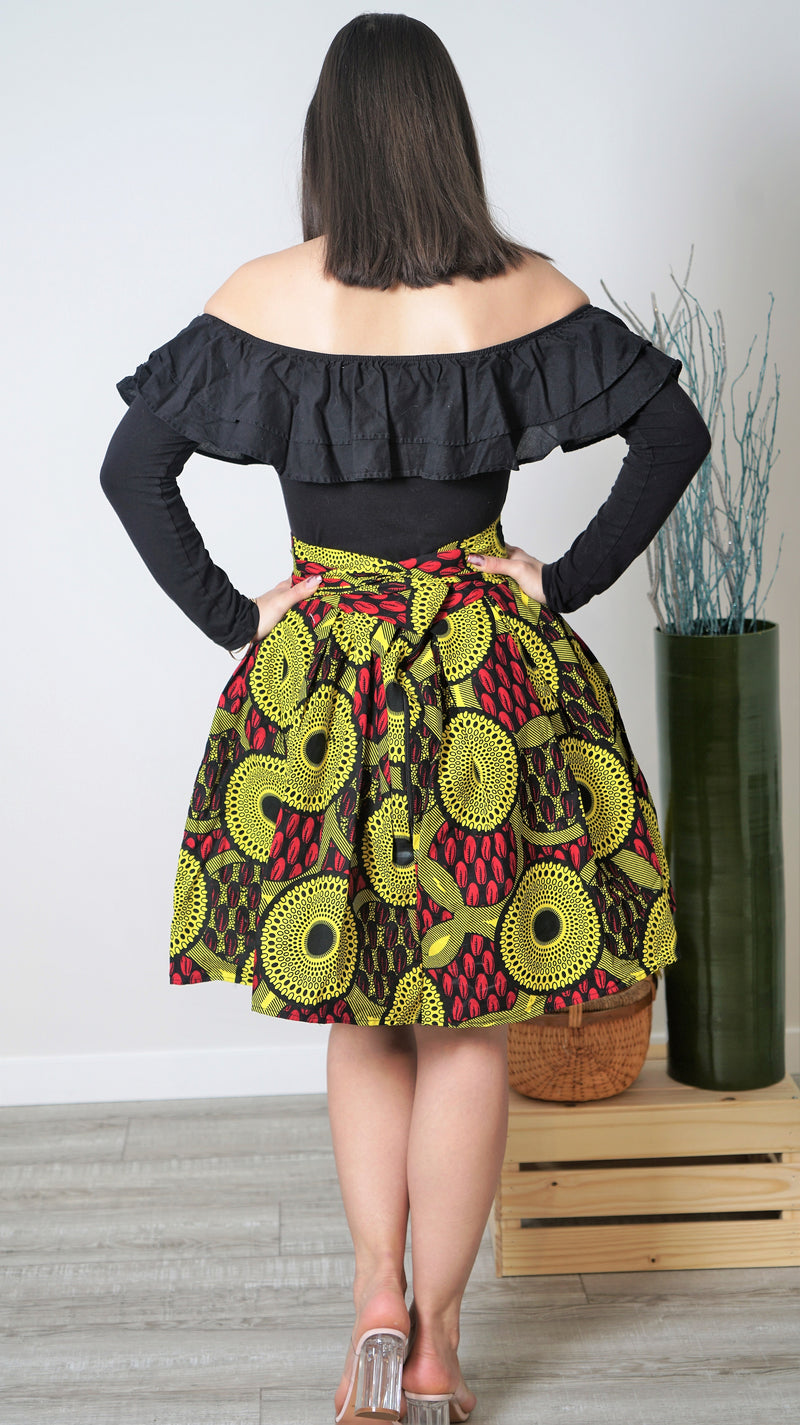 AKEZA African Print Skirt