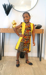MAHA African Print Girl Dress  6- 12 yrs