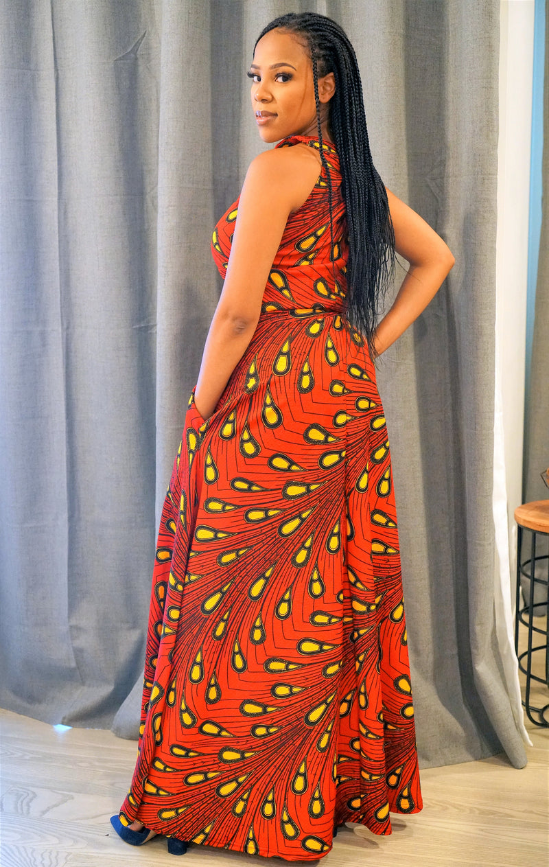SUMA African Crop Top & Maxi Skirt