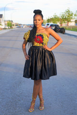 KEEYA African Print Midi Dress