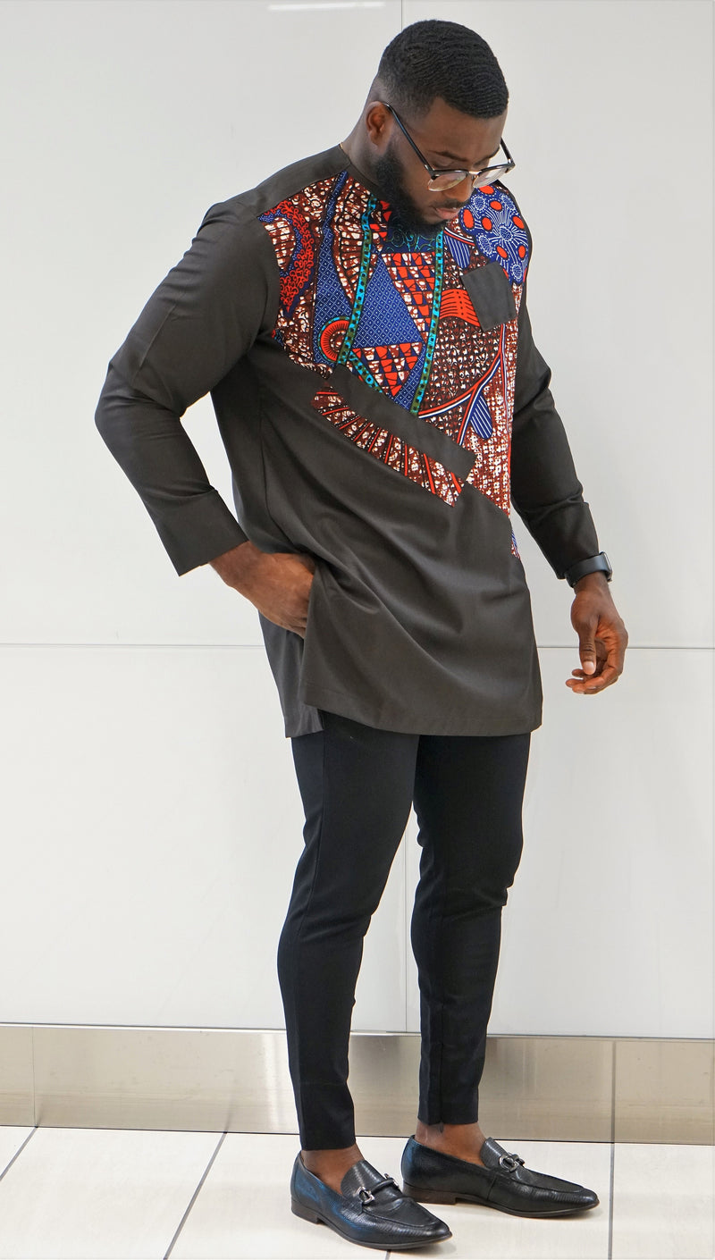 NALA  African Print Long Sleeve Shirt