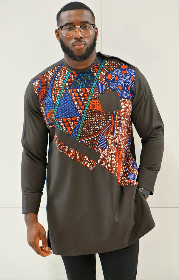 NALA  African Print Long Sleeve Shirt