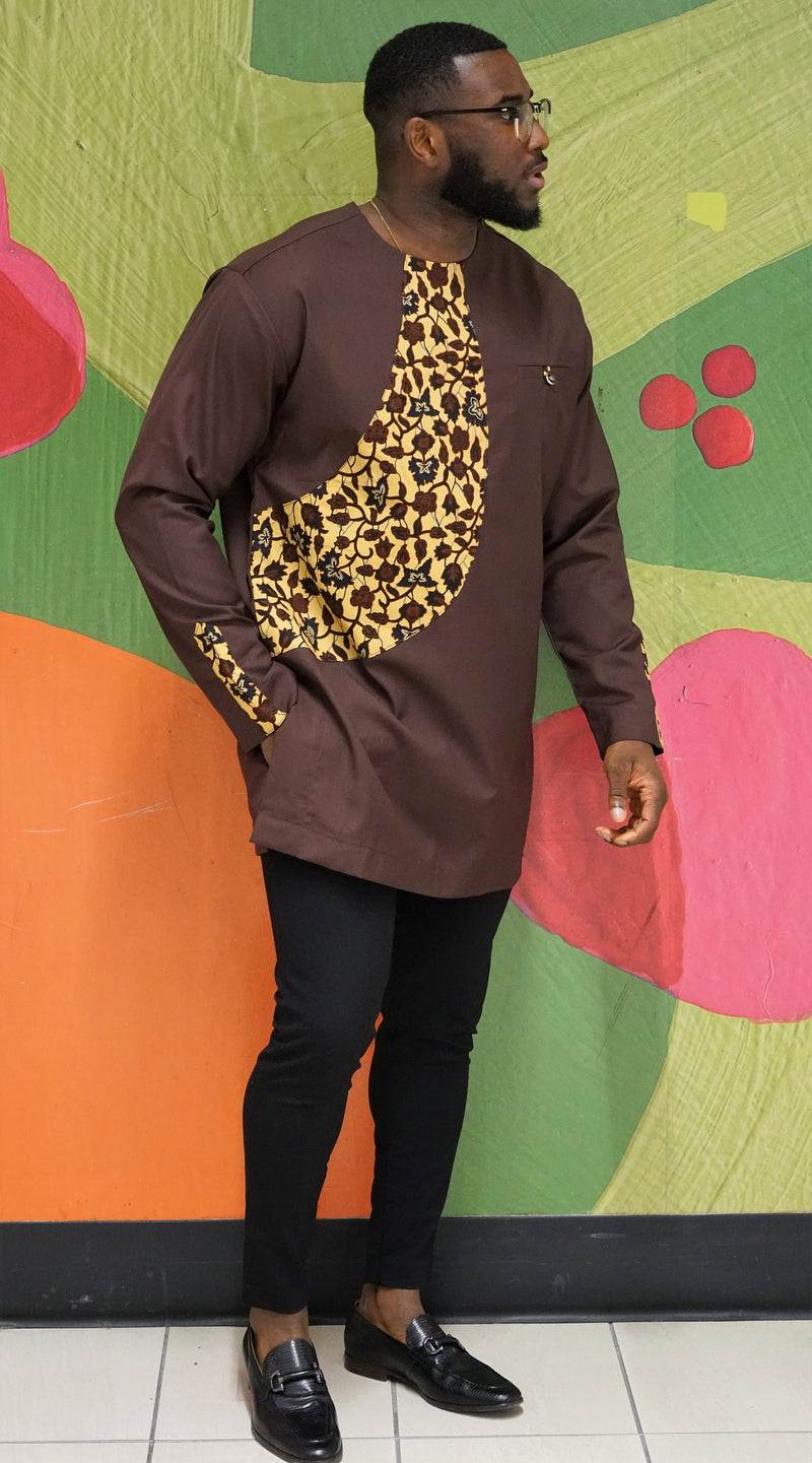 BAYI  African Print Long Sleeve Shirt