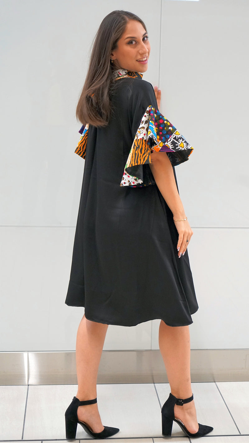 SHANI African Print Midi Dress
