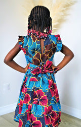ADILA African Print Girl Dress  6- 12 yrs