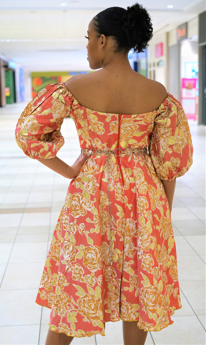 DJENEBA African print Midi Dress