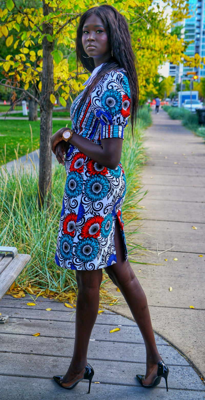 Koko African print fitted dress GraPearl Koko African print fitted dress GraPearl