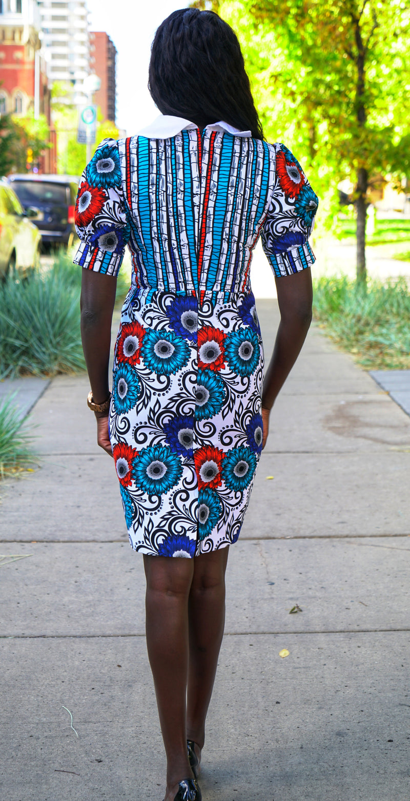 Koko African print fitted dress GraPearl Koko African print fitted dress GraPearl