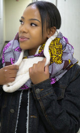 ADAMA African print wool scarf