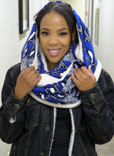 AMINA  African print wool scarf