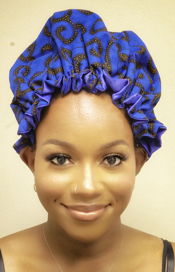 African print bonnet/ Abies bonnet