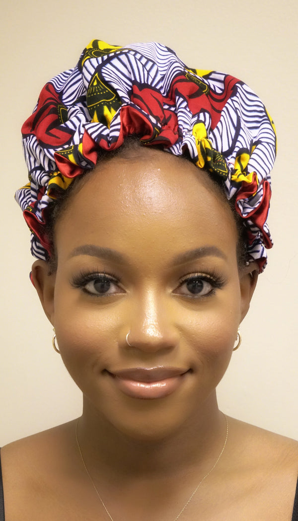 African print bonnet/ Yuwa