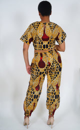 EMETE African Print Matching Crop Top and Pants