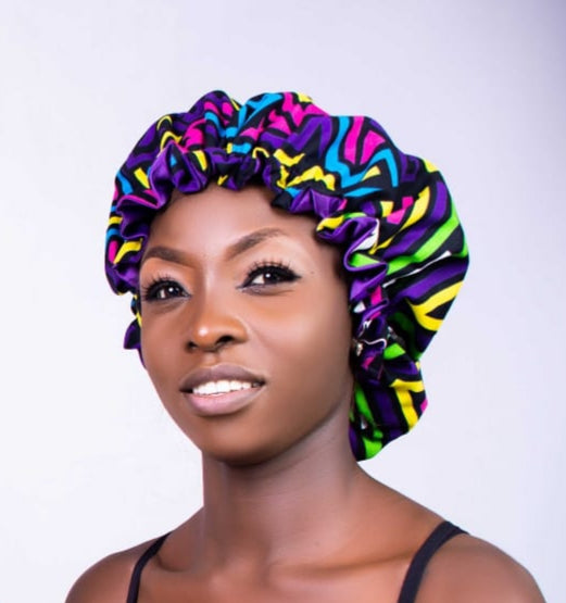 African print bonnet/ Idia  bonnet
