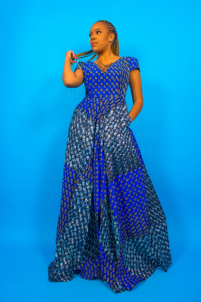 TESHI African Print  Maxi Dress